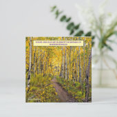 Autumn Aspen Birthday Invitation – Golden Forest 招待状 (スタンド正面)