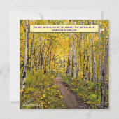 Autumn Aspen Birthday Invitation – Golden Forest 招待状 (正面)