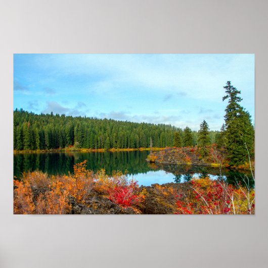 Autumn at 澄ん Lake Poster ポスター (正面)