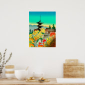 Autumn at Kiyomizu Temple in Kyoto Koyo ポスター (キッチン)