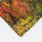 Autumn at Sims Pond North Carolina,ブルーリッジ フリースブランケット (角)