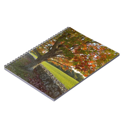 Autumn at Stone Wall Spiral Notebook ノートブック (左側)