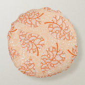 Autumn background. Leaf seamless patternbackground ラウンドクッション (裏面)