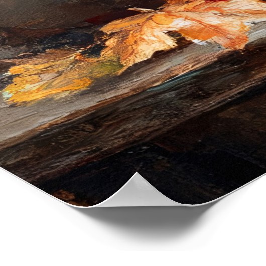 Autumn Basket of Fruits ポスター (角)