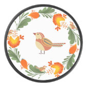 Autumn Bird Folk Art アイスホッケーパック (正面)
