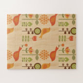 Autumn Bird Folk Art ジグソーパズル (横)