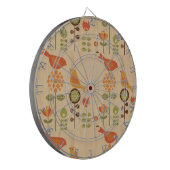 Autumn Bird Folk Art ダーツボード (正面左)