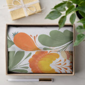 Autumn Bird Folk Art 薄葉紙 (ギフト)