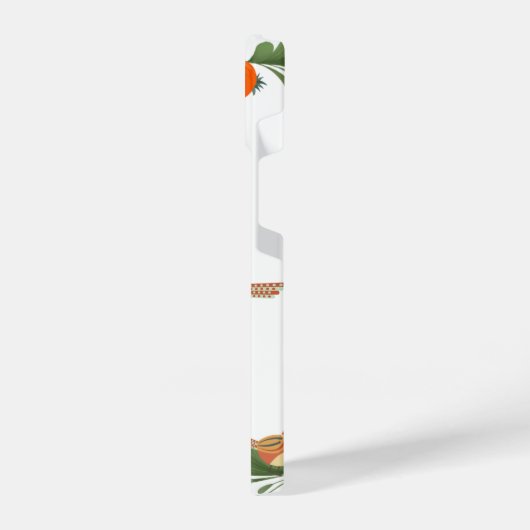 Autumn Bird Folk Art iPhoneケース (左側面)