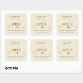 Autumn Blessing Apple Pie | 秋のキャンドルラベル スクエアシール (シート)