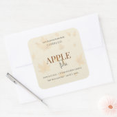 Autumn Blessing Apple Pie | 秋のキャンドルラベル スクエアシール (封筒)
