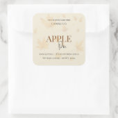 Autumn Blessing Apple Pie | 秋のキャンドルラベル スクエアシール (バッグ)