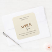 Autumn Blessing Apple Pie | 秋のキャンドルラベル スクエアシール (封筒)