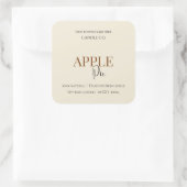 Autumn Blessing Apple Pie | 秋のキャンドルラベル スクエアシール (バッグ)