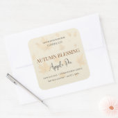 Autumn Blessing Apple Pie | 秋のキャンドルラベル スクエアシール (封筒)