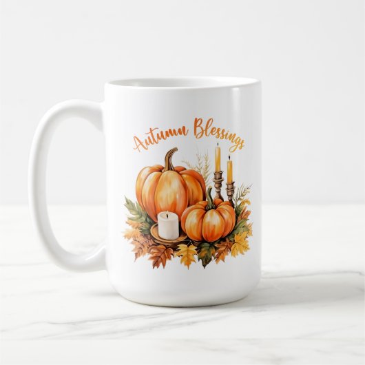 Autumn Blessings コーヒーマグカップ (左)