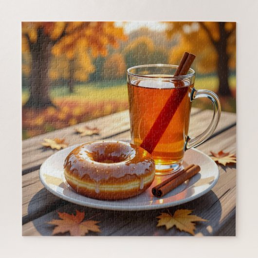 Autumn Blessings | Cider and Donut ジグソーパズル (縦)