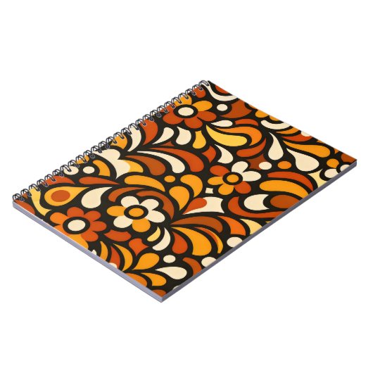 Autumn Bloom Pattern ノートブック (左側)