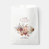 Autumn Blooms 'a little pumpkin' Baby Shower フェイバーバッグ (正面)