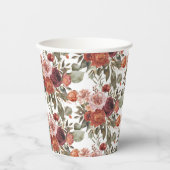 Autumn Blooms 'a little pumpkin' Baby Shower 紙コップ (正面)