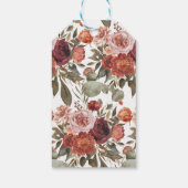 Autumn Blooms Pumpkin Bridal Shower Favor ギフトタグ (裏面)