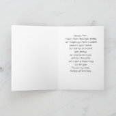 Autumn Blossom Baby Bunny Thinking of You Card カード (内部)