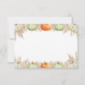 Autumn Boho Pampas Grass Diaper Raffle Card サンキューカード (裏面)
