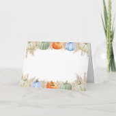 Autumn Boho Pampas Grass Thank You Card | Fall サンキューカード (裏面)