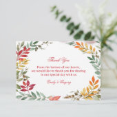 Autumn Botanical Leaves Appreciation サンキューカード (スタンド正面)