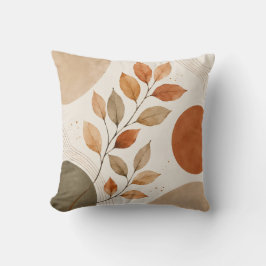 Autumn Botanical Leaves Decorative Pillow クッション