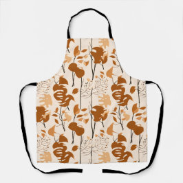 Autumn Botanical Leaves Minimalist  エプロン