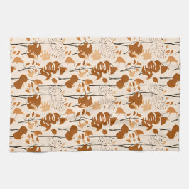 Autumn Botanical Leaves Minimalist  キッチンタオル