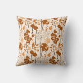 Autumn Botanical Leaves Minimalist  クッション (裏面)