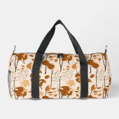 Autumn Botanical Leaves Minimalist  ダッフルバッグ (裏面)