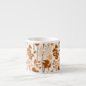 Autumn Botanical Leaves Minimalist Mug エスプレッソカップ (正面)