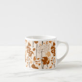 Autumn Botanical Leaves Minimalist Mug エスプレッソカップ (右)