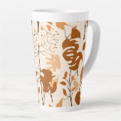 Autumn Botanical Leaves Minimalist Mug カフェラテマグ (右アングル)