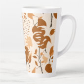 Autumn Botanical Leaves Minimalist Mug カフェラテマグ (右)