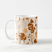 Autumn Botanical Leaves Minimalist Mug コーヒーマグカップ (左)