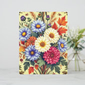 Autumn Bouquet Asters and Dahlias Scrapbook Paper (スタンド正面)