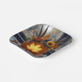 Autumn Bouquet In an Orange Pumpkin ペーパープレート (傾斜あり)