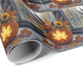 Autumn Bouquet In an Orange Pumpkin ラッピングペーパー (ロールコーナー)