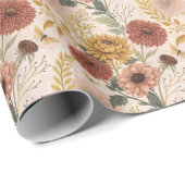 Autumn Bouquet Pattern Wrapping Paper Roll ラッピングペーパー (ロールコーナー)