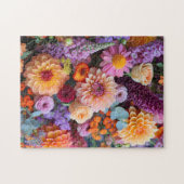 Autumn Bouquet with Dahlias, Freesias, and Gerbera ジグソーパズル (横)