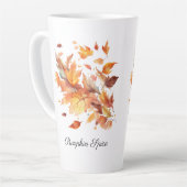 Autumn Breeze Maple Cascade, custom  カフェラテマグ (左アングル)