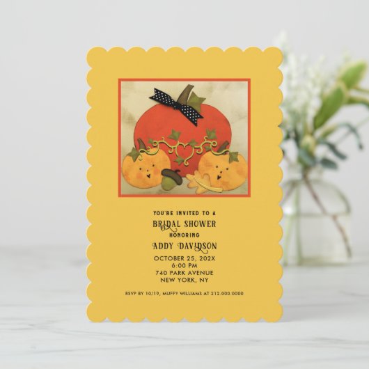 Autumn Bridal Shower 招待状 (スタンド正面)