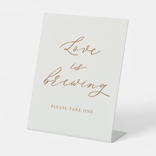 Autumn Bridal Shower Love is Brewing Coffee Favor 台座サイン (正面)