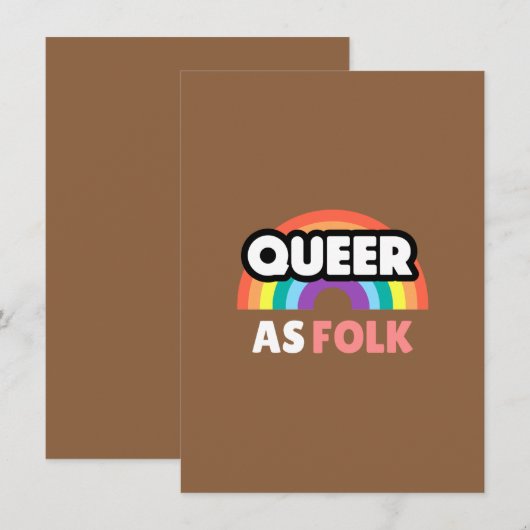 Autumn Brown Wallpaper | Rustic Minimalist Design サンキューカード (正面/裏面)