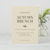 Autumn Brunch | 落ち葉 オリーブグリーン 招待状 (スタンド正面)
