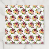 Autumn Burgundy and Orange Birthday Thank You フェイバータグ (裏面)